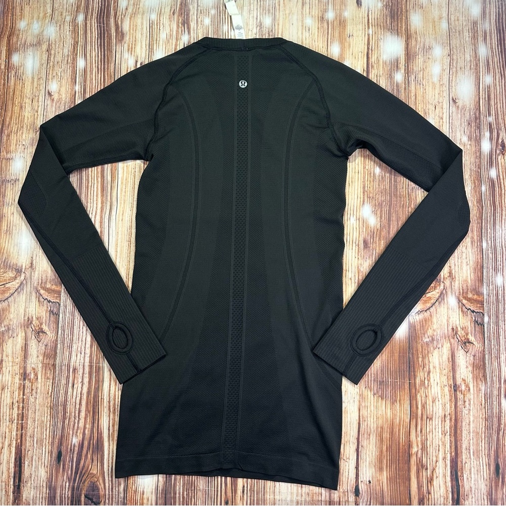 Lululemon Athletica Swiftly Tech Long Sleeve Crew Size 4 Black - Picture 3 of 16